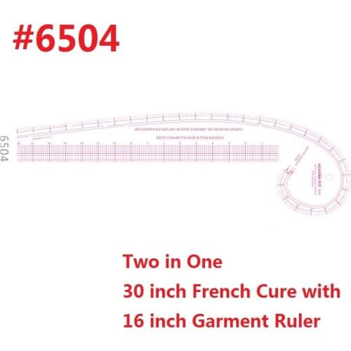 30" & 16") French Curve Hip Curve Styling Design Ruler Transparent Flexible Plastic Rulers Inch #6504