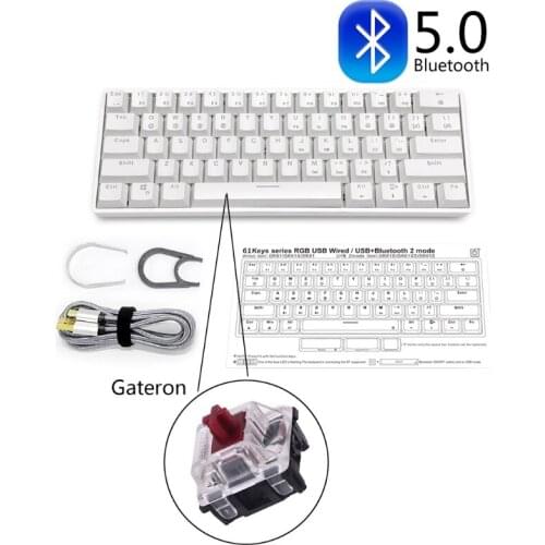 Mechanical Gaming Keyboard with Gateron Optical Switch RGB Backlight Programmable Custom Keyboard Gateron Switch 61 Keys X3UF