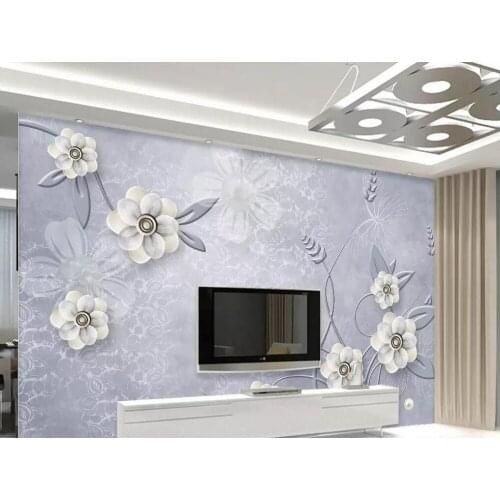 XUE SU Wall covering custom large wallpaper jewelry flower TV background wall