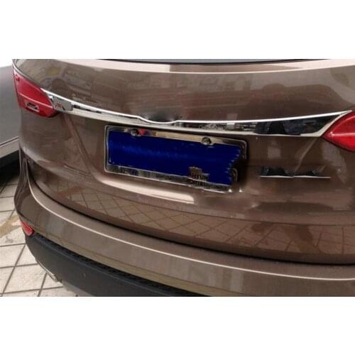 For Hyundai IX35 IX45 2013 - 2015 Tailgate Rear Door Bottom Cover Molding Trim Stainless Steel Back Door Trim Car Accessories YJ