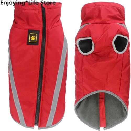 New Plus Size Dog Vest Jacket Autumn Winter Windproof and Warm Pet Dog Clothes Medium Large Dog Reflective Clothing
