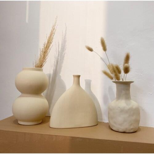 Ornament Gifts Ins Ceramic Vase Home Decoration Ornaments Crafts Vegetarian Ceramic Flower Pot Art Vases Home Decoration
