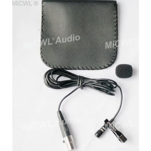 W185 Tie Clip Lavalier Microphone for Ture Shure Wireless Lapel BeltPack mini 4Pin 2m wire Omnidirectional with Protective bag