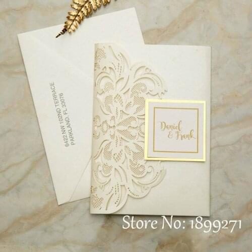 Invitaciones de boda rose laser cut pocket wedding invitations invited faire part mariage wedding invitation