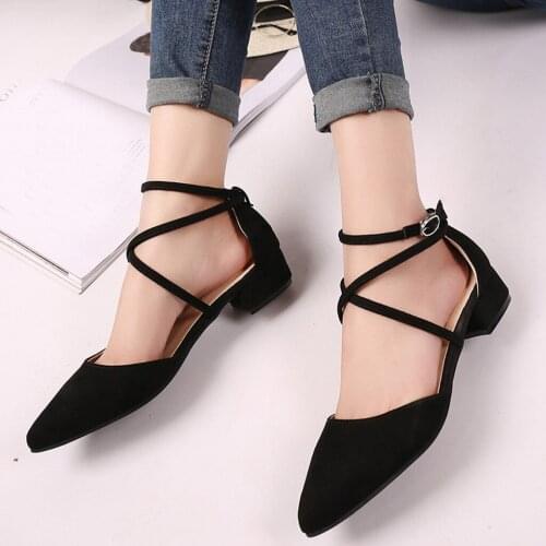 Womens Buckle Square Heel Sandals, 2021 Party Casual Shallow Mouth Womens Middle Heel Sexy Shoes