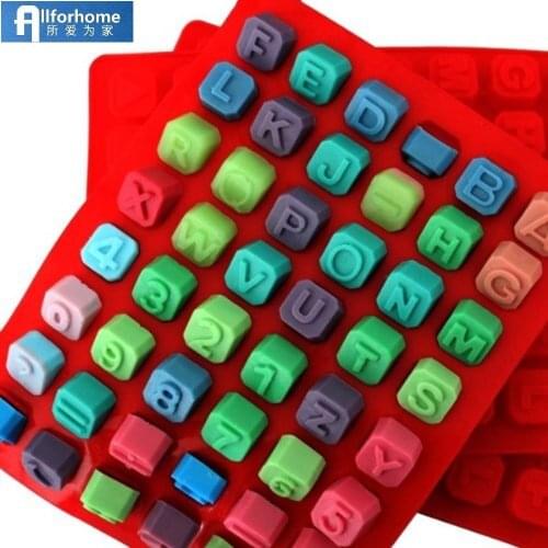26 Letters Silicone Ice Cube Tray Chocolate diy Mold Cake Mould Decorating Tool Fondant Baking Mold Jelly Pudding Muffin Cups