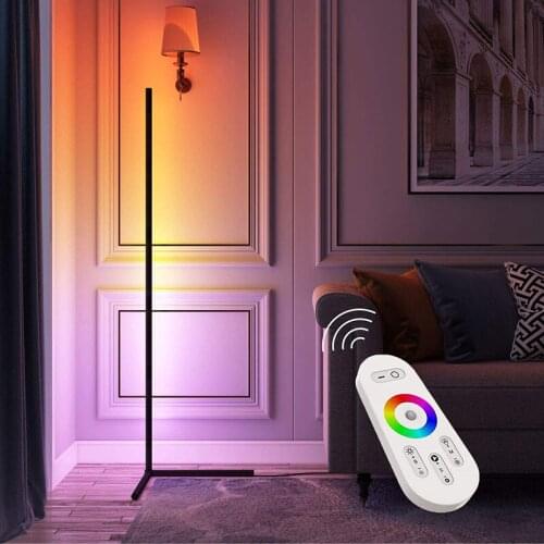 New arrival LED Corner Floor Lamp RGB Dimmable Night Light Remote Control 140CM For Novelty Internet celebrity live Lighting