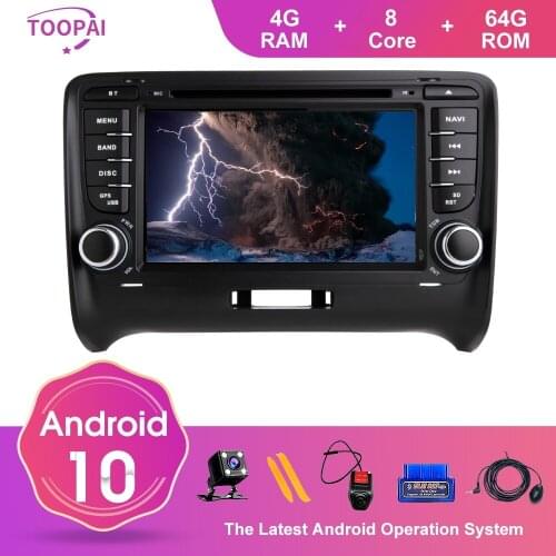 TOOPAI Auto Radio Stereo Head Unit Android 10 For Audi TT MK2 2006 2007 2008 2009 2010 2011 2012 GPS Navigation Car Multimedia