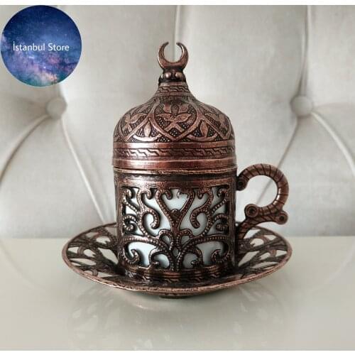 Turkish Arab Ottoman Coffee Espresso Serving Coffee Cup Set 4 Pcs/11 Pcs Espresso Arabian Hand Made Porcelain