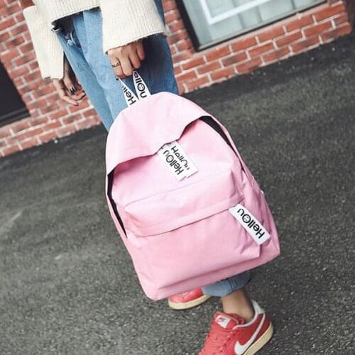 Women Travel Backpack Canvas Letters Zipper Rucksack Lady Casual Backpacks SUB Sale