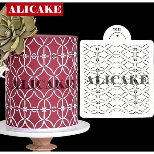 Geometric Shape Cake Stencil Template Plastic Cake Border Stencils Diy Drawing Lace Cake Mold Cake Decorating Tool Bakeware