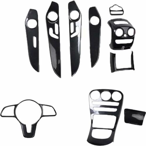 10pcs/set Car Accessory ABS Stickers For Mercedes Benz GLC C Class 2020 2021 Left Hand Drive Auto Molding Styling