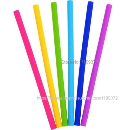 1000pcs Food Grade Flexible Silicone Straws Straight Bent Curved Straw Drinking Reusable Bar Tool Tools Drinks