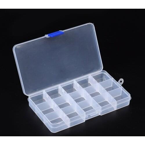 20Sets Plastic Beads Storage Containers Adjustable Dividers Box Transparent Rhinestone Diamond Stone Jewelry Organizer Case