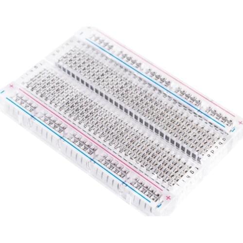 400 Tie-Point Solderless Breadboard mini bread plate 83X55 mm Crystal Breadboard