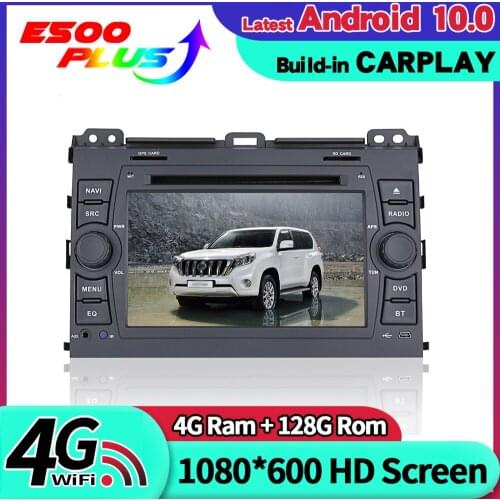 For Toyota Prado LC120 Car Radio Stereo GPS Navigator 4GB Ram 128GB Rom Autoradio Android 10 Multimedia Player