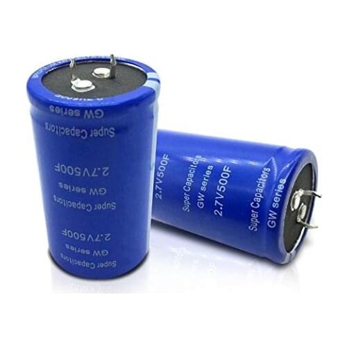 2.7V 500F 60*35mm Vehicle Rectifier Low ESR Capacitor Ultracapacitor 2.7V500F 60x35mm High Frequency choose batteries shipping