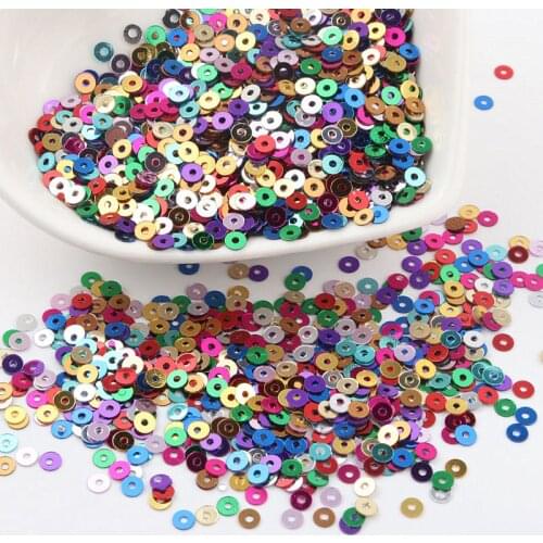 Paillette Black Sequin 3mm-30mm Pvc Flat Round Dull Polish Sequins Paillettes Sewing Wedding Craft Women Garments Accessories