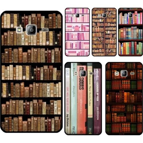 Read books Library Bookshelf Case For Samsung Galaxy J5 J7 J3 J1 2016 A5 A3 2017 J4 J6 J8 A7 A9 A6 A8 Plus 2018 Cover