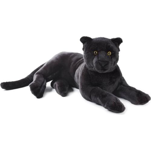 53-80cm Black Panther Stuffed Plush Toy Big Panther Dolls Real Life Leopard Plush Dolls Animals Very Soft Good Quality