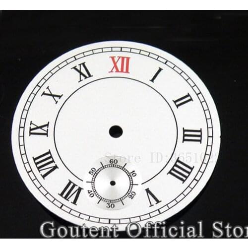 38.9mm Watch Dial Kit ETA 6498 Seagull 3620 Movement White Dial Watch Face