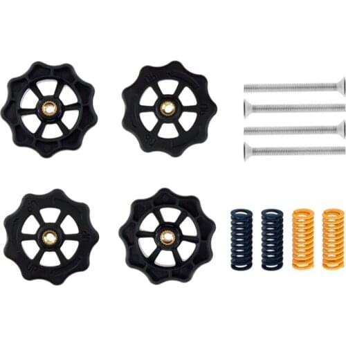 3D Printer Parts Heated Bed Spring Leveling Kit Adjustment Nut+Springs+ Screw Heatbed Kit For CR-10 Ender 3 MK3 Hotbed