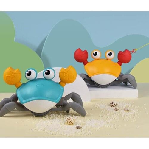 Wonderlife Baby Bath Toys Cute Swim Big Crab Cable Learning to Walk Bathtub Clockwork Toys Infant Water Classic Toy for Children