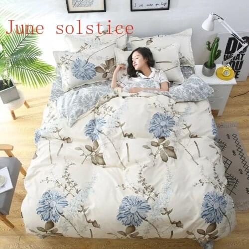 Reactive Printing Home bed set pillowcase duvet cover Bedding set flat sheet bedclothes 3 or 4pcs queen king Single full home