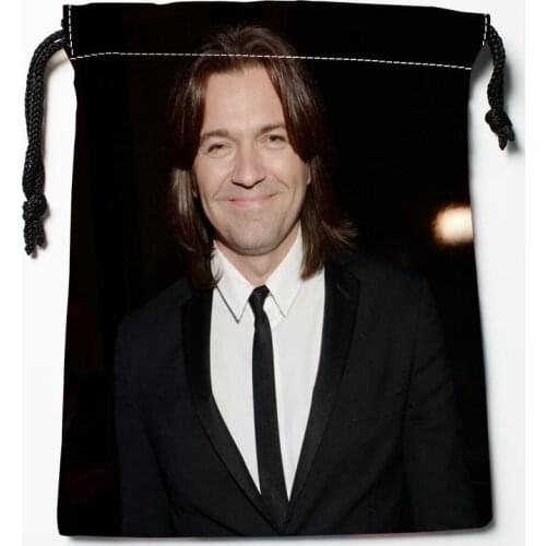 Custom Dmitry Malikov Drawstring Bags Wedding Party Christmas Gift Pouches Packing 18x22cm Satin Fabric Storage Bag 0603