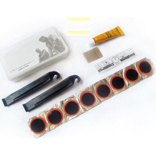 Mountain Bike Bicycle Repair Tools Tire Lever Inner Tube Tyre Portable Patch Kit Bicycle Wheel Repair Set Emergency Tire Fix Kit