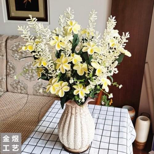 Artificial Flower Lavender Butterfly Orchid Foam Simulation Bouquet Wedding Home Living Room Decoration Garden Fake Flowers