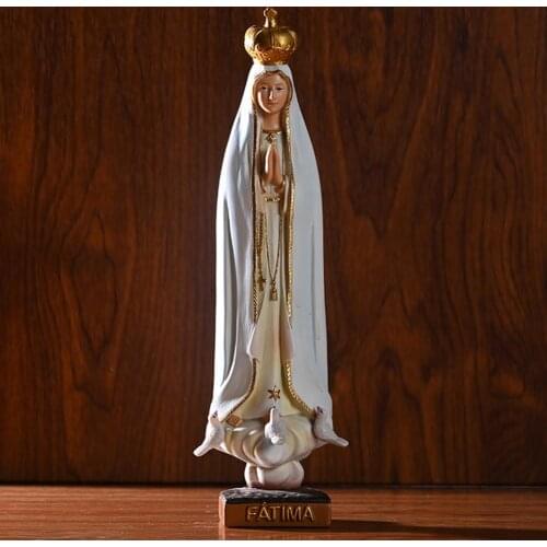 Catholic Statue Our Lady Of Fatima Statue Virgin Mary Figure For Home Tabletop Catholic Home Decor Statue Resin Figurine