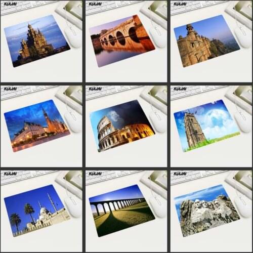 XGZ World Famous Landscape Mouse Pad Durable Small Size Rubber Home Office Laptop Gaming Mousepad Can Also Be Used Coasters