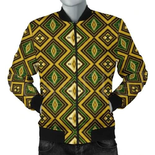 Tessffel County Traditional Africa Native Pattern Kente 3DPrint Men/Women Sportswear Windbreaker Jacket Winter Bomber Jacket A3