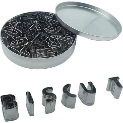 Cookie Cutter Set Alphabet Letters Biscuit Cookies Cutters Molds Cake Fondant Pastry Decorating Tool Vegetables Fruit Dough Cut