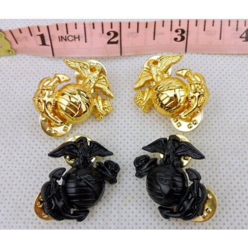 SET USMC PIN US MARINE CORPS MARINES EMBLEM INSIGNIA COLLAR BADGE Military Store 5605101