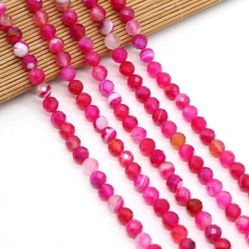 New Style Natural Stone Beads Section Rose Rose Stripe Agates Loose Bead 8 MM For Jewelry Making DIY Necklace Earrings Accessory