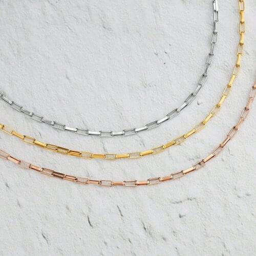 Wholesale Stainless Steel LOLI Necklace Sleek & chic Link Chain 40+5cm Consistent Minimalist Jewelry 10pcs/lot