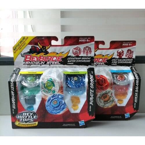 Genuine Beyblade Shogun Steel Metal Fusion 2-pack Fight Toupies Bey Battle Tops Toy Collection Attack Defense Stamina Balance