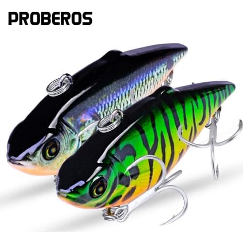 PROBEROS Pencil VIB Bait New Design Painting Fishing lures 2.5"/8.64g Fishing Bait 6 color Crankbait Fishing Tackle