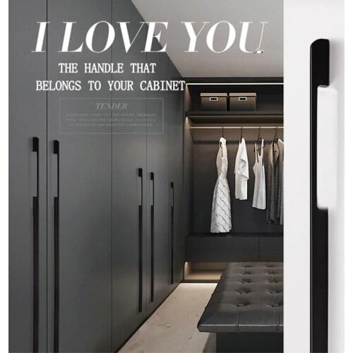 Yutoko Cabinet Handles Black Gold Long 800mm 1000mm Drawer Bedroom Pull Knobs Aluminum Door Handle Vintage Furniture Hardware