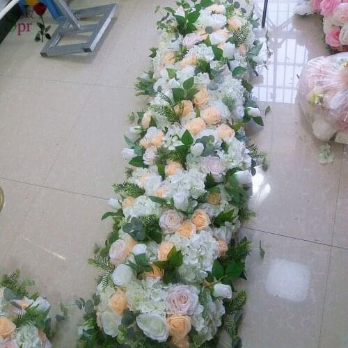SPR 2M 40cm width wedding occasion flower wall stage backdrop artificial flower table runner arch floral decorative wholesale
