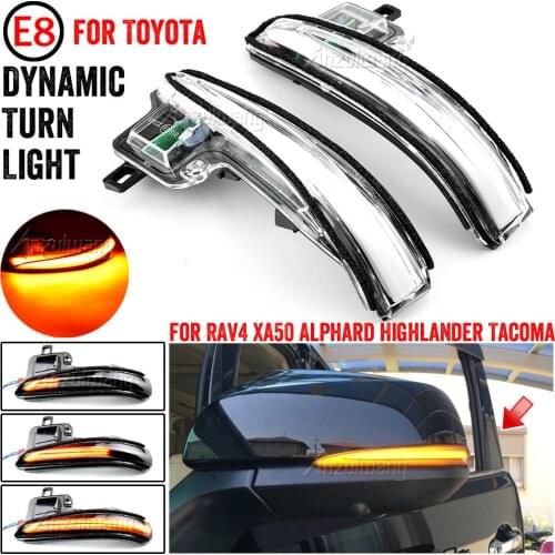 LED Dynamic Turn Signal Light Sequential Side Mirror Indicator For Toyota Alphard Vellfire RAV4 XA50 2019-2020 Highlander 2020