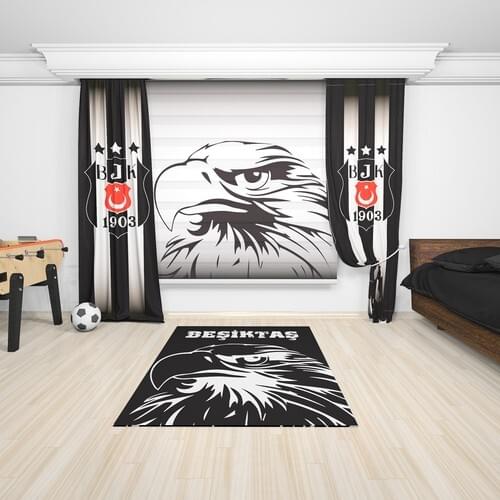 Textile Net Printed Besiktas Backdrop Curtain Bjk-15