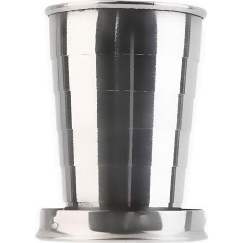 60ml Stainless Steel Telescopic Cup Portable Outdoor Travel Cup Camping Folding Collapsible Cup Home Accessories Safe Healthy