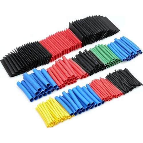 Shrink 164 PCS/Set Assorted Heat Tubing Insulation Sleeving Termoretractil Polyolefin Shrinking Wire Cable Heat Shrink Tube Kit