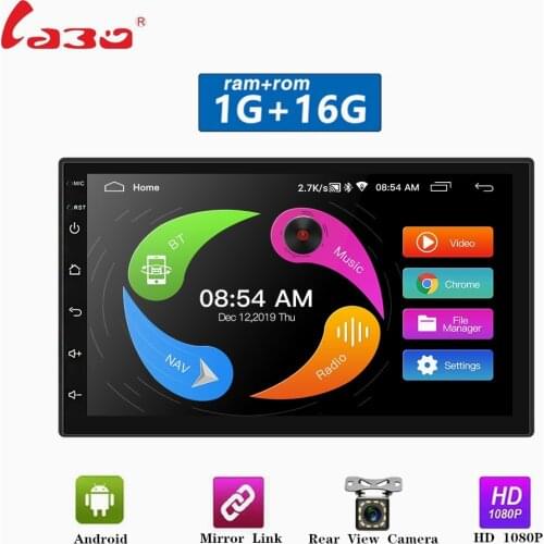 7'' Universal 2 Din Car Radio GPS Navigation Bluetooth Android 8.1 Wifi Car Audio Stereo FM Split Screen Car player