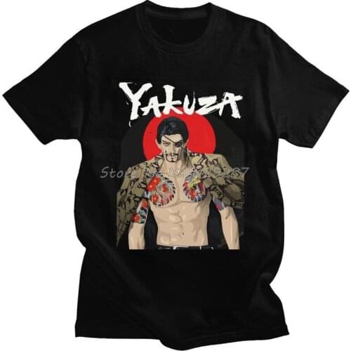Yakuza Japan Dragon Gangster Videogame T Shirts Men Cotton Tee Majima Goro Tshirt Short Sleeved Printed T-shirt Clothes