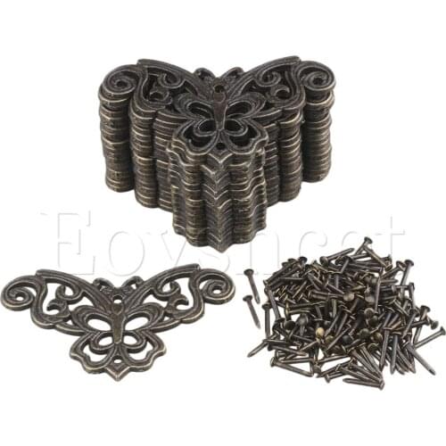 20x Antique Bronze Alloy Hardware Feet Corner Protector for Wooden Box
