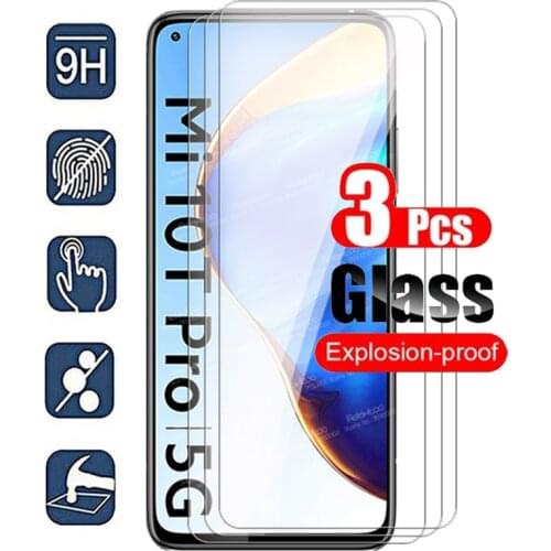 3pcs Tempered Glass For Xiaomi Mi 10T Pro Glass Xiomi 10Tpro Mi10T Lite 10 T Light Screen Protector Safety Armor Protective Film